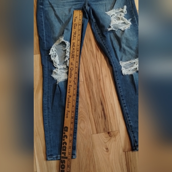 American Eagle next level stretch Hi Rise regular length distressed Jeggings - Picture 9 of 12